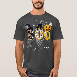 Camiseta Boo Com Aranhas E Halloween De Bruxas - 1