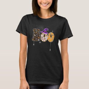 Camiseta Boo Com Aranhas E Halloween De Bruxas Para Meninos
