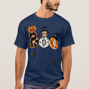 Camiseta Boo Com Aranhas E Pumpkin De Hat Halloween De Brux