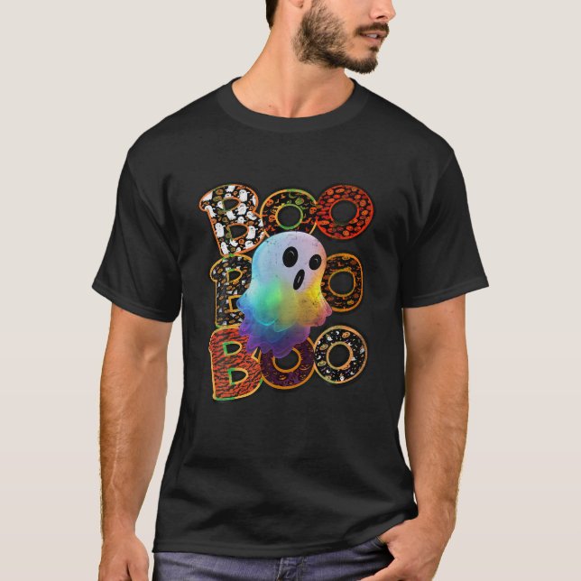 Camiseta Boo Creepy Owl Pumpkin Ghost feliz Dia de as Bruxa (Frente)