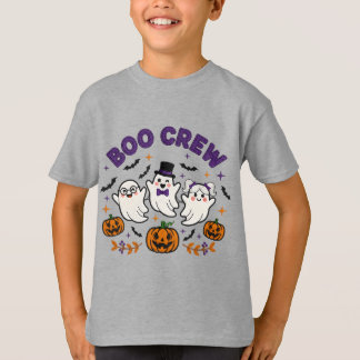 Camiseta Boo Crew Cute Halloween Fantasma T-Shirt