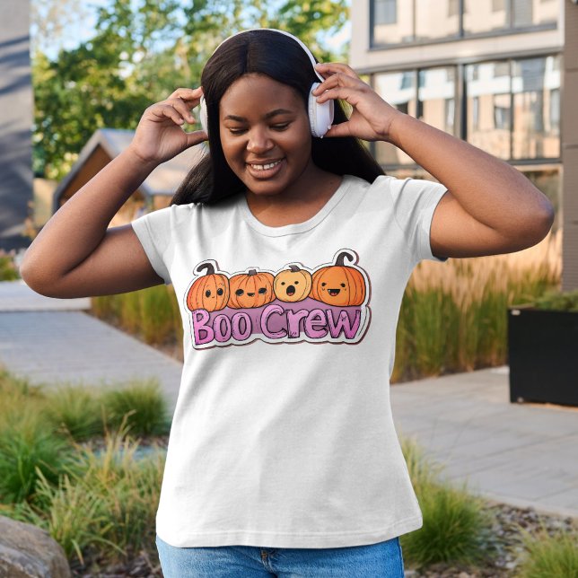 Camiseta Boo Crew Cute Pumpkins Halloween (Criador carregado)