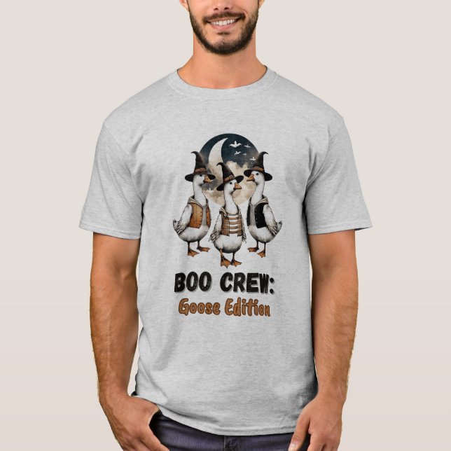 Camiseta Boo Crew Goose Edition Funny Halloween Geese (Frente)