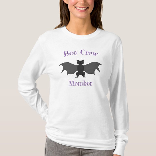 Camiseta Boo Crew Member Women's Long Sleeve (Frente)