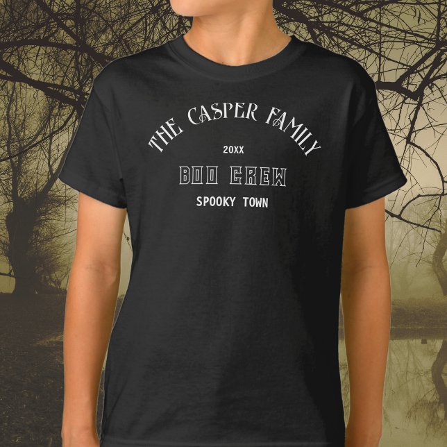 Camiseta Boo Crew Nome Personalizado Família Halloween Cria (Criador carregado)