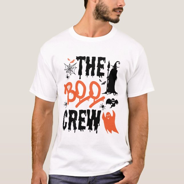 Camiseta Boo Crew Orange Tee - Figurino de Dia das Bruxas d (Frente)