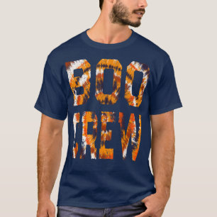 Camiseta Boo Crew Orange Tie Dye Combinação Halloween Haunt