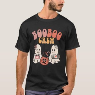Camiseta Boo Crew Spooky Season Pumpkin Enfermeira Ghost Ha