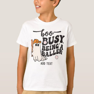 Camiseta BOO Cute Ghost Funny Sofball Baller Kids Baseball