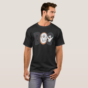 Camiseta Boo Cute Halloween Fantasia Divertimento e Spooky
