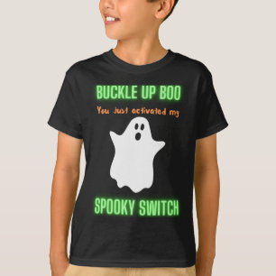 Camiseta Boo de Encerramento Você Acendeu Meu Switch Spooky