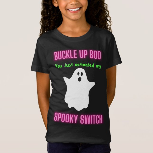 Camiseta Boo de Encerramento Você Acendeu Meu Switch Spooky (Frente)