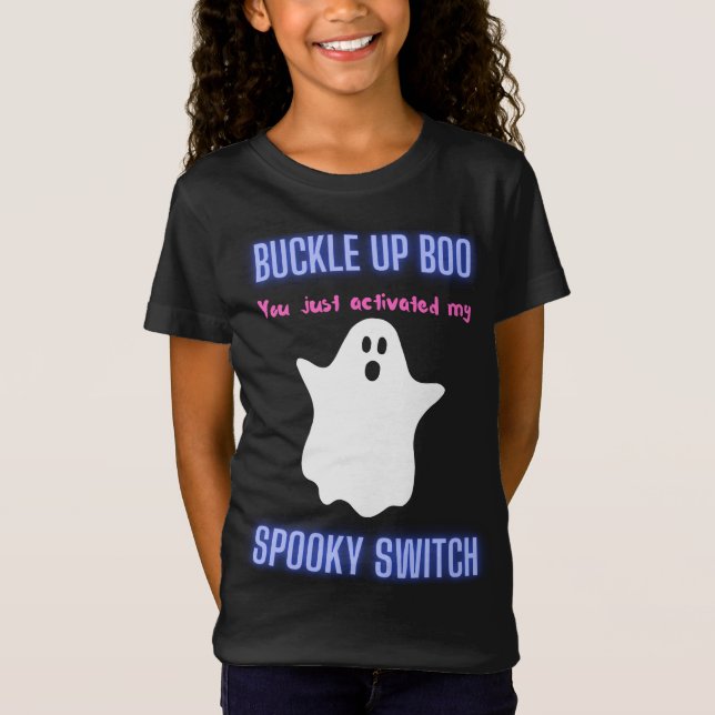 Camiseta Boo de Encerramento Você Acendeu Meu Switch Spooky (Frente)