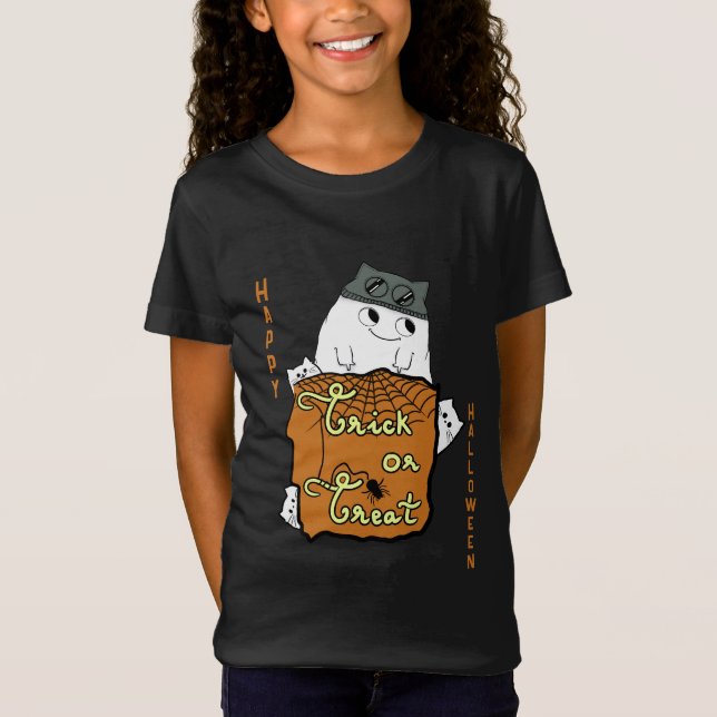 Camiseta Boo de Halloween bonito - Trick or Tratar Hallowee (Frente)