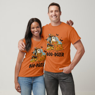 Camiseta Boo Dozer Halloween Construction Ghost Pumpkin