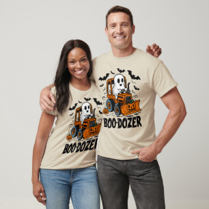 Camiseta Boo Dozer Halloween Construction Ghost Pumpkin