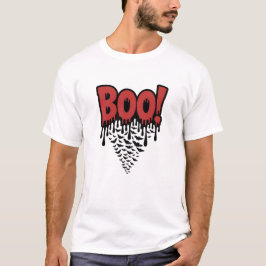 Camiseta BOO! Dripping Red Horror Text – Scary Halloween