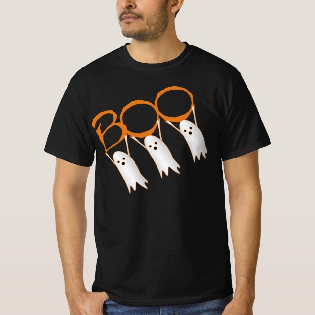 Camiseta Boo! Fantasma Bonita Halloween (Frente)