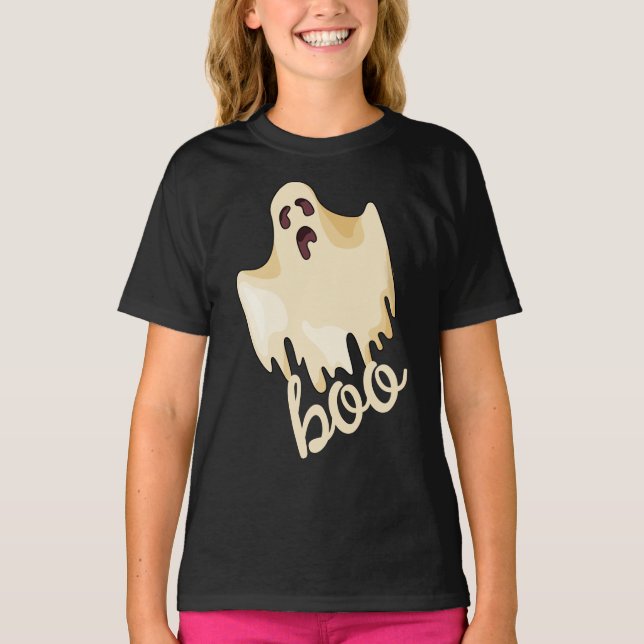 Camiseta Boo, Fantasma do Halloween Personalizado (Frente)