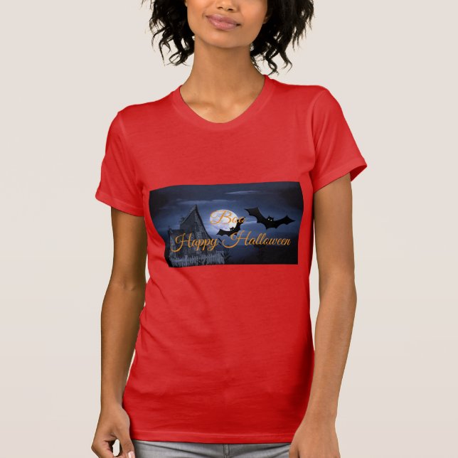 Camiseta Boo Feliz Dia das Bruxas (Frente)