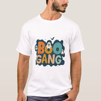 Camiseta Boo Gang Cute Ghost Design de Halloween Engraçado