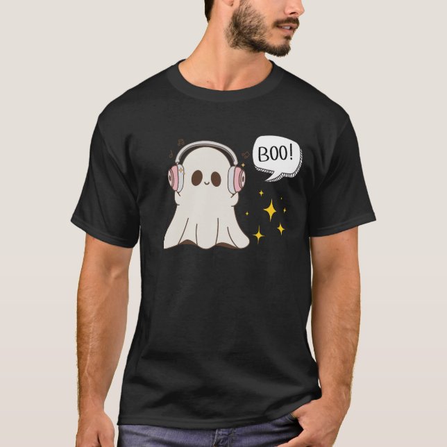 Camiseta Boo Ghost Musical Halloween (Frente)