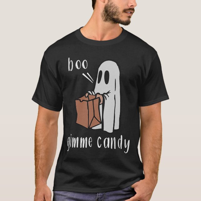 Camiseta Boo Gimme Candy Sarcastic Halloween Figurume 2021 (Frente)