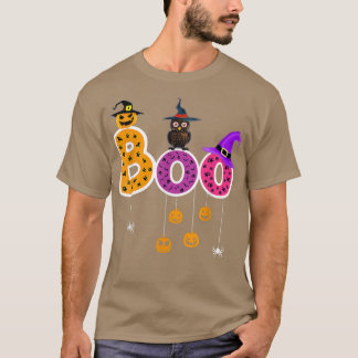 Camiseta Boo Halloween Costume Spiders, Ghosts, Pumkin & Wi