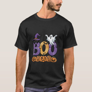 Camiseta Boo Halloween Padrão Bonito Mas Negro Assustador G