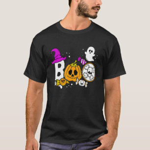 Camiseta Boo Halloween Pumpkin Carnaval de Halloween Festa