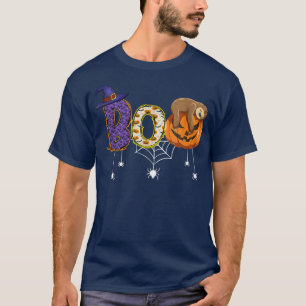 Camiseta Boo Halloween Sloth Fantasmas Pumkin & Witch