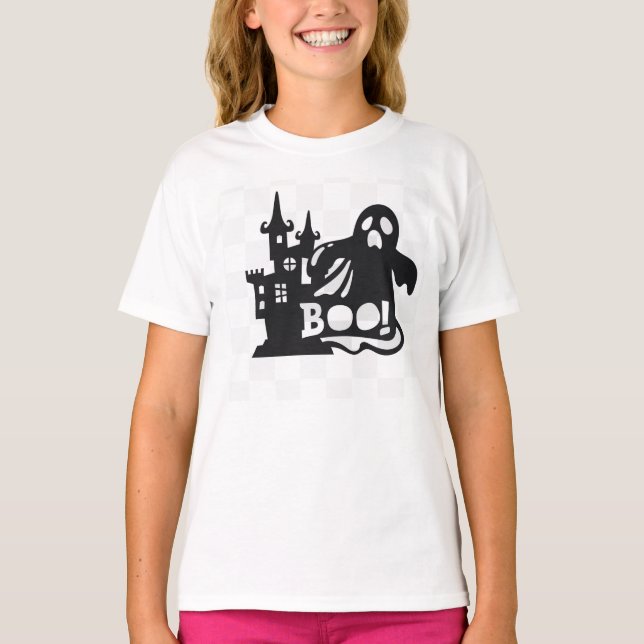 Camiseta Boo Haunted House e Ghost (Frente)