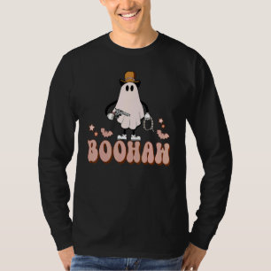 Camiseta Boo Haw Cowboo Ocidental Outono Halloween Espanto