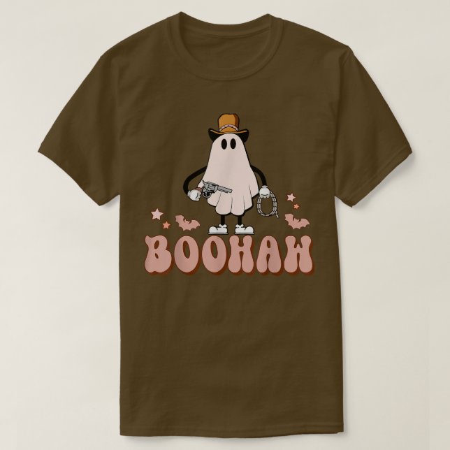 Camiseta Boo Haw Cowboo Western Fall Autumn Spook (Frente do Design)