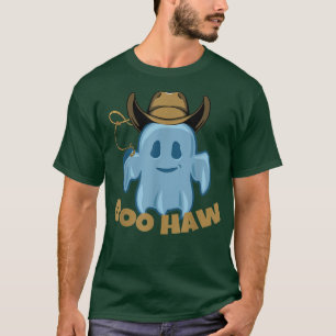Camiseta Boo haw cowboy cowboy fantasma do Halloween ociden