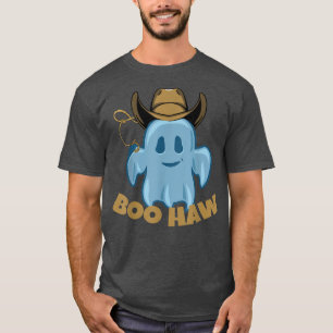 Camiseta Boo haw cowboy cowboy fantasma do Halloween ociden