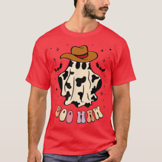 Camiseta Boo haw ghost Western cowboy cowboy engraçado Hall