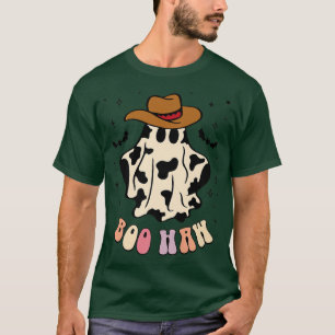 Camiseta Boo haw ghost Western cowboy cowboy engraçado Hall