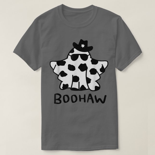 Camiseta Boo Haw, Retro Boo Haw Ghost Cowbo Halloween (Frente do Design)