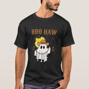 Camiseta Boo Haw Vibes de Cowgirl Assustadora País Ocidenta