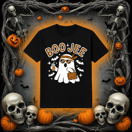 Camiseta Boo-Jee Ghost | Trendy Leopard Print Halloween