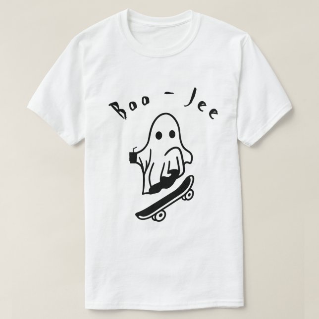 Camiseta Boo Jee Halloween Ghost Legal Skating Spooky desen (Frente do Design)