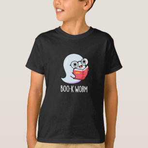 Camiseta Boo-k Worm Funny Bookworm Ghost Pun Dark BG