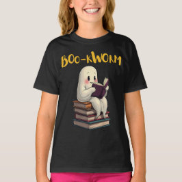 Camiseta Boo-kworm Leia mais livros Ghost Lendo Halloween