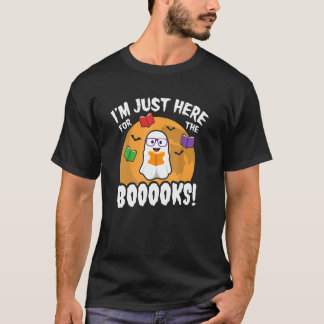 Camiseta Boo Leu Livros No Halloween Estou Aqui Só Pelo Boo
