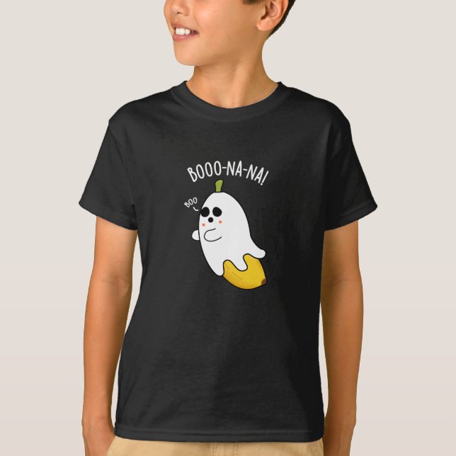 Camiseta Boo-nana Funny Ghost Banana Pun Dark BG (Frente)