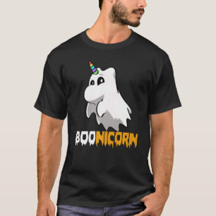 Camiseta Boo Nicorn Halloween Mulheres Assustadas Estragam