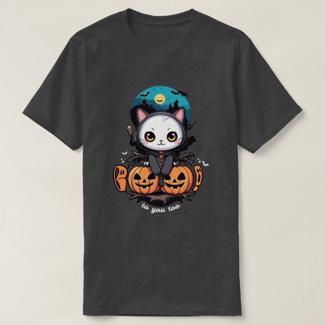 Camiseta Boo para você também | Gatos de Gato Bonito e Pump (Frente do Design)