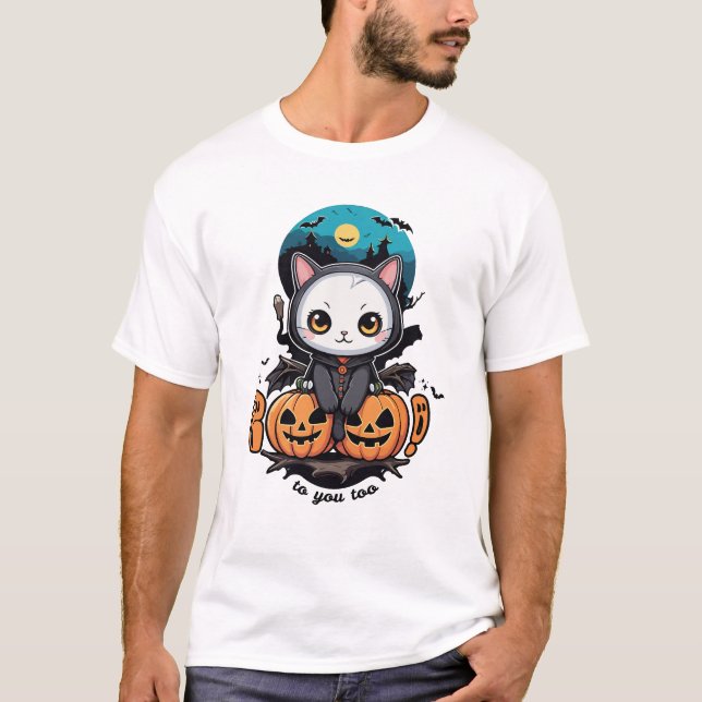 Camiseta Boo para você também | Gatos de Gato Bonito e Pump (Frente)