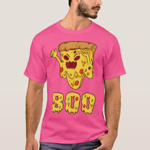 Camiseta Boo Pizza de Halloween Engraçado Comida Rápida Ass